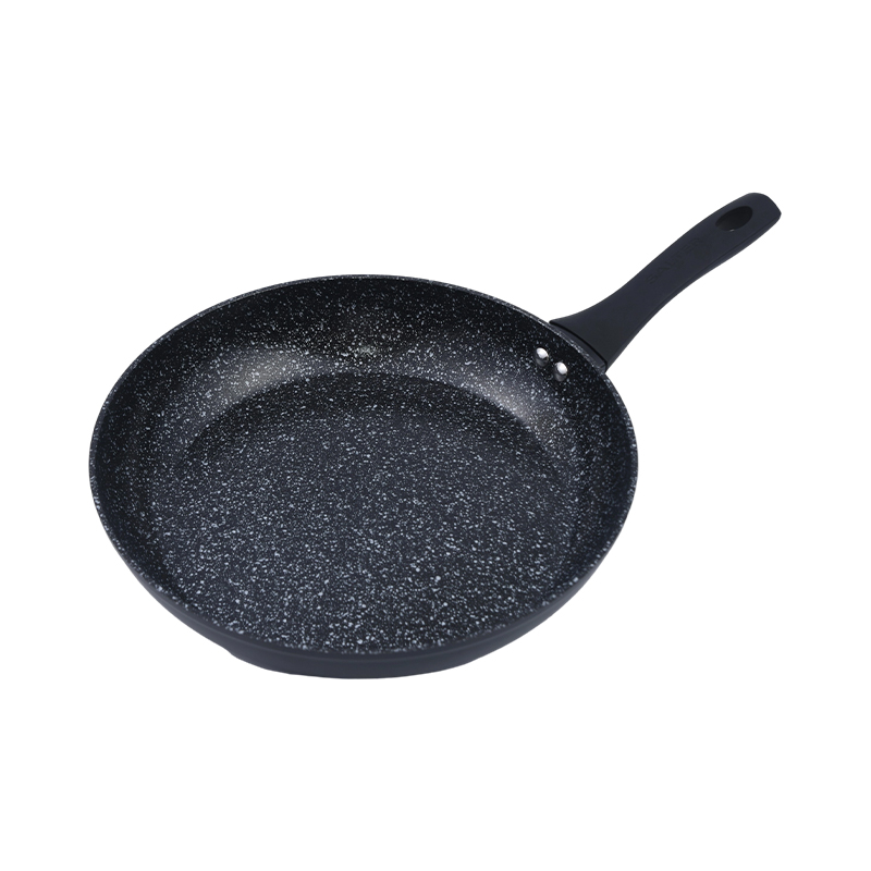 Set posuđa od kovanog aluminija s crnim mramorom Megastone