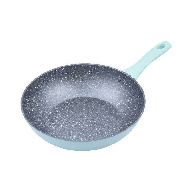 Wok od kovanog aluminija sa sivim mramorom