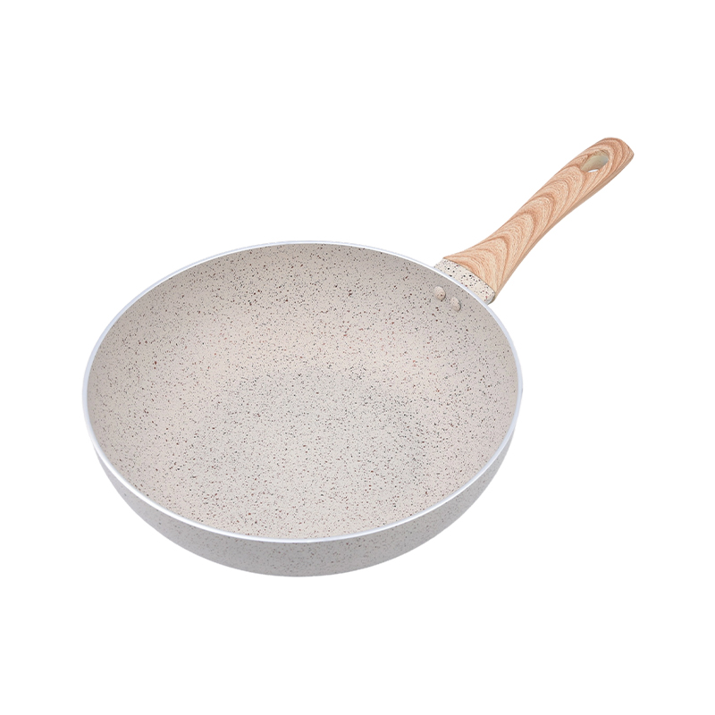 Prešani aluminijski Wok krem ​​mramor